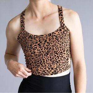 FP Movement by Free People Leopard Print Tank Top - Brown and Black
